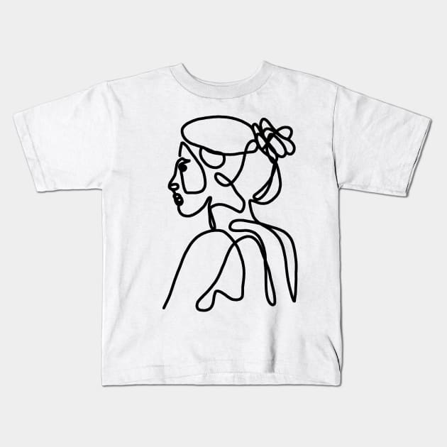 Woman silhouette Kids T-Shirt by Nicostore